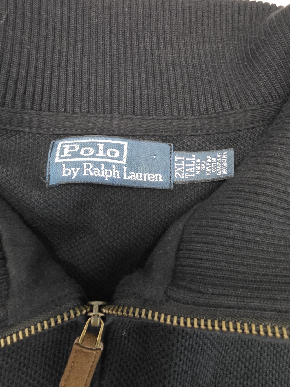 Polo Ralph Lauren 1/4 Zip Sweater Elbow Patch Pads Men's Size 2XLT - Picture 4 of 6